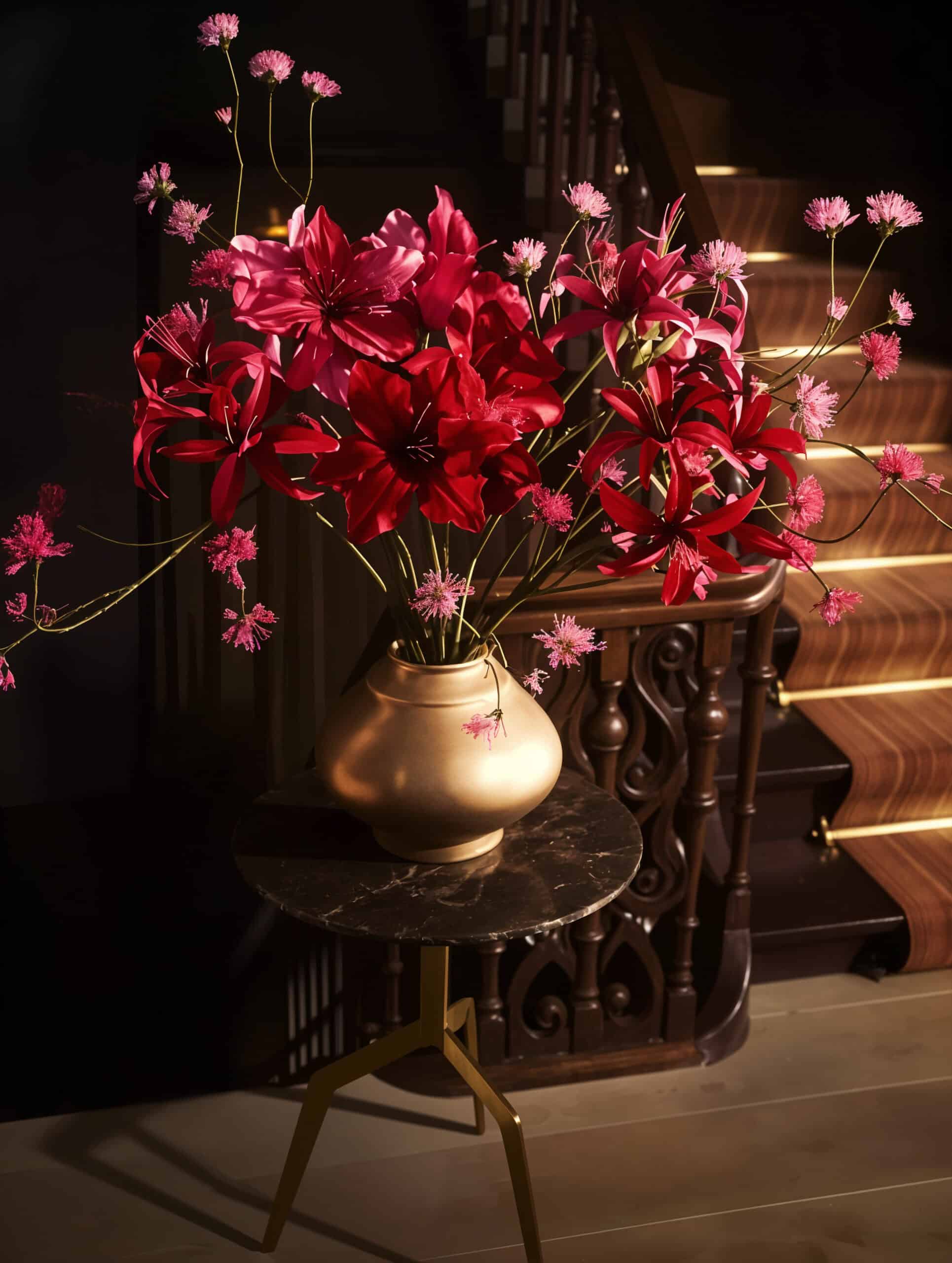 Luxury Gladiolus in vibrant pink and red perfect for a classy Ibiza celebration