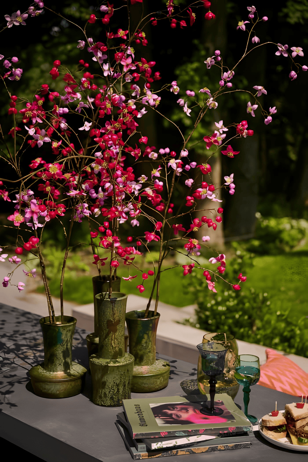 Silk Flowers displayed in luxury Ibiza villa